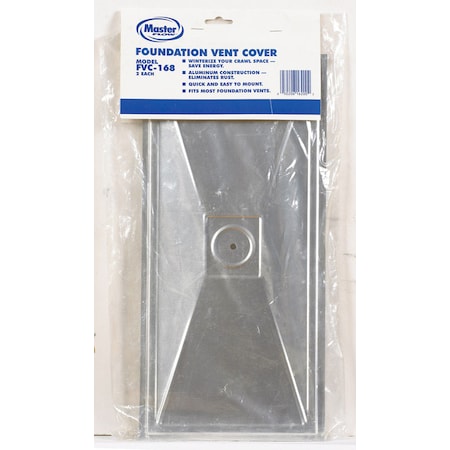 L.L. Building Master Flow 7.4 in. H X 15.4 in. W Mill Aluminum Foundation Vent Cover, PK2 FVC168